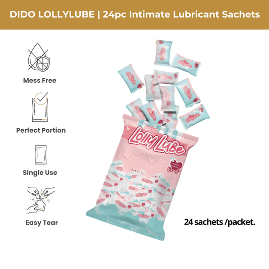 LollyLube - Premium Water-Based Personal Lubricant (24-Sachet Box)