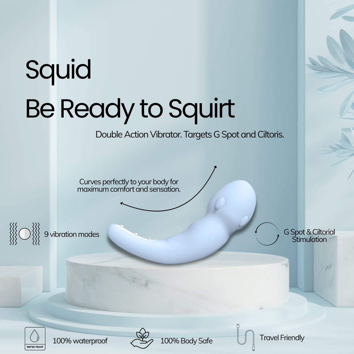 DIDO Squid Dual Stimulation Vibrator – G-Spot & Clitoral