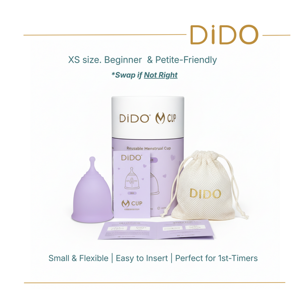 DIDO XS Menstrual Cup – Beginner Friendly | Soft Silicone | Leakproof | Swap if NOT RIGHT