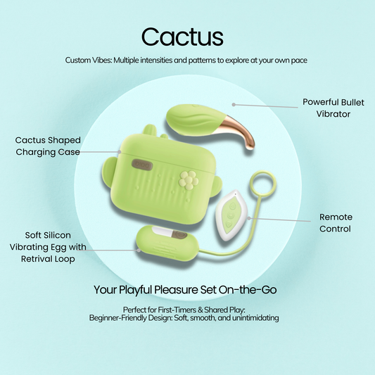 DIDO Cactus Remote Control Vibrator – Egg & Bullet