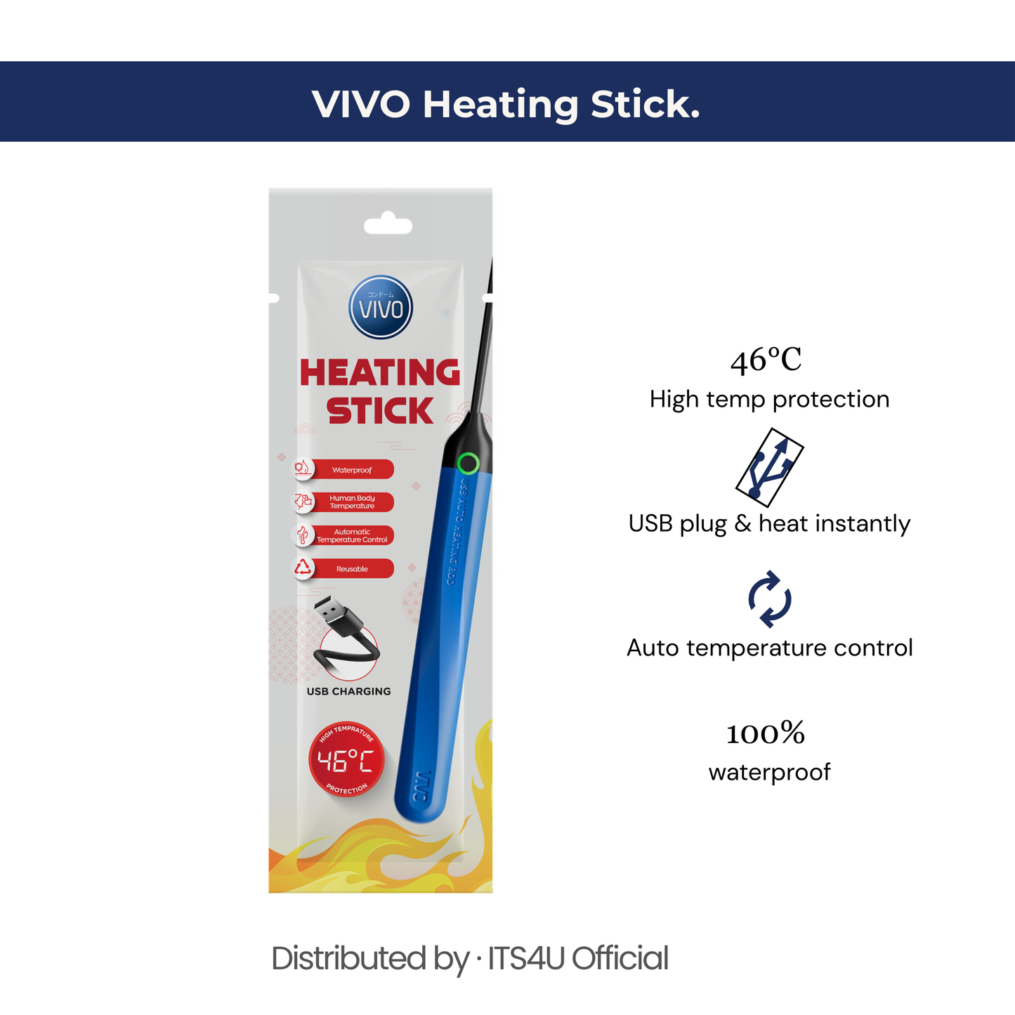 VIVO Heating Stick — USB Auto Heating Rod