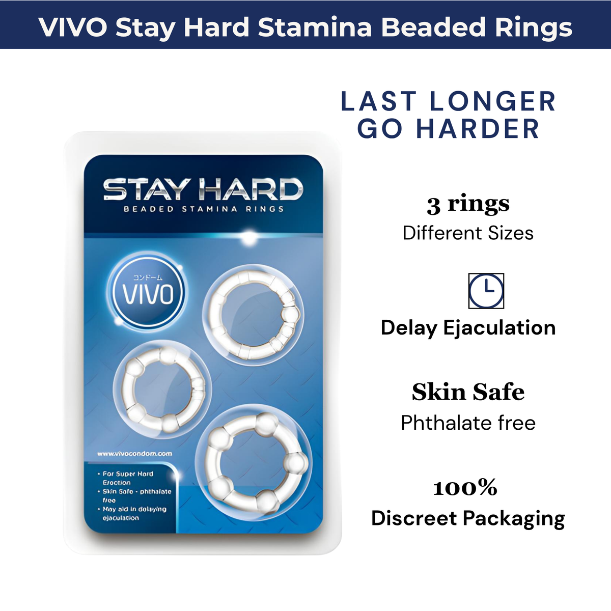 Stay Hard Beaded Stamina Rings