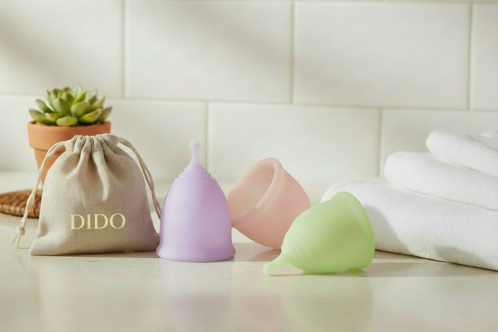 Menstrual Cups Lifestyle with Minimal DIDO Text