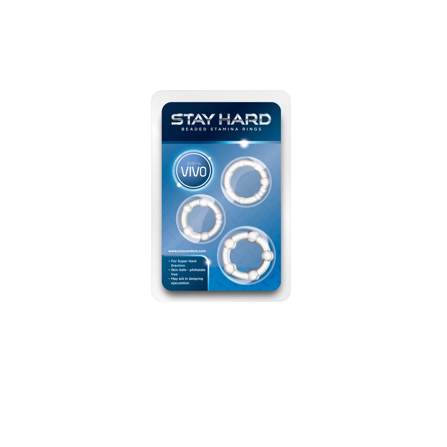 VIVO Stay Hard Beaded Rings – Stretchy Body-Safe Silicone for Confidence & Performance