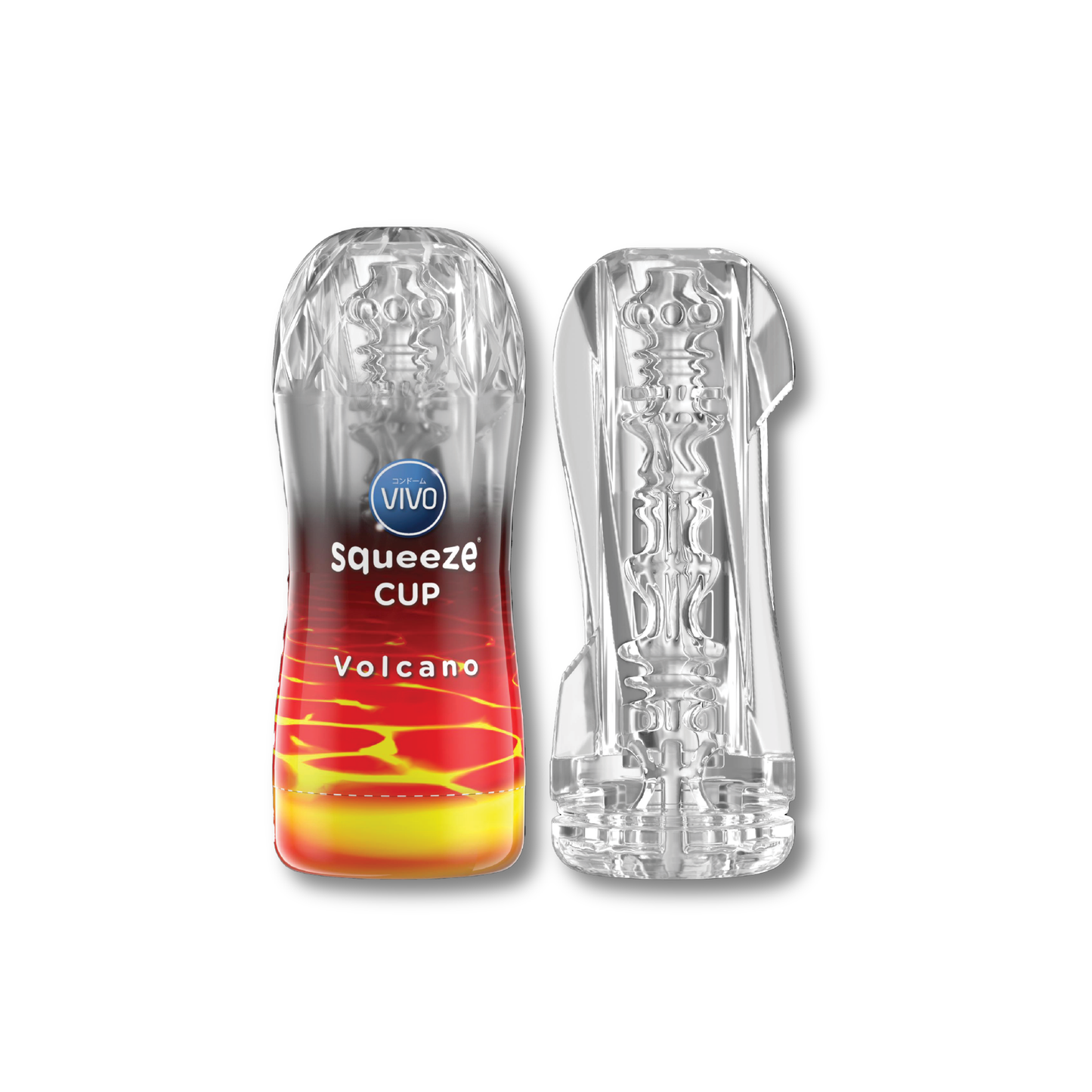 VIVO Volcano Masturbator – Reusable Male Pleasure Device with Jagged & Spiral Textures