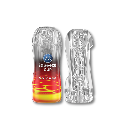 VIVO Volcano Masturbator – Reusable Male Pleasure Device with Jagged & Spiral Textures